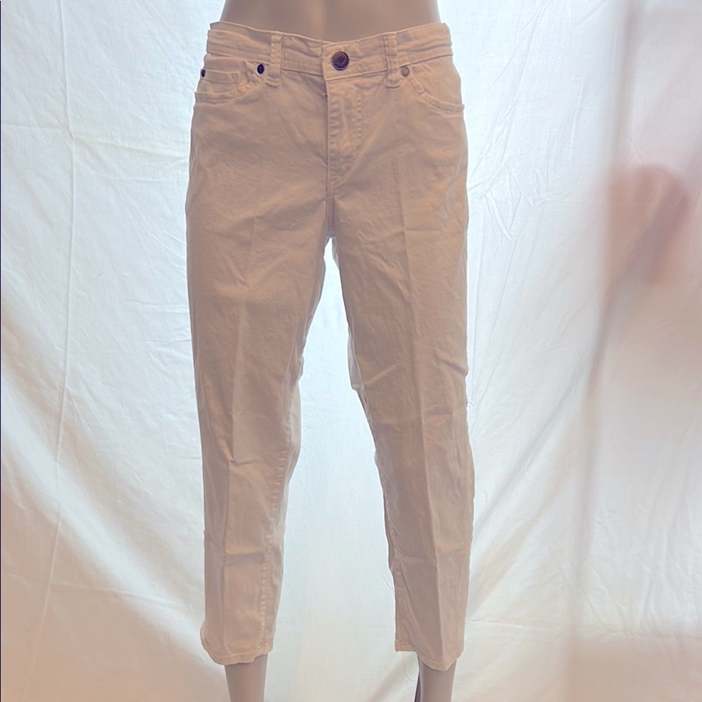 Calvin Klein White Cropped Jeans